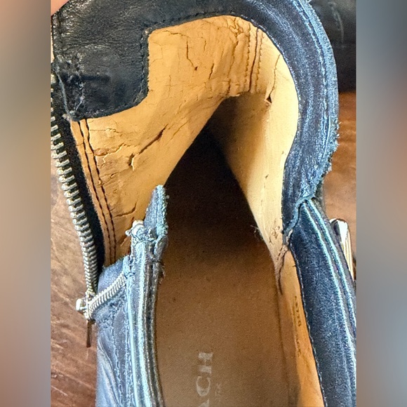 Coach Prudence Ankle Black Leather Boots Women’s Size 7.5 **piling inside - Picture 11 of 14